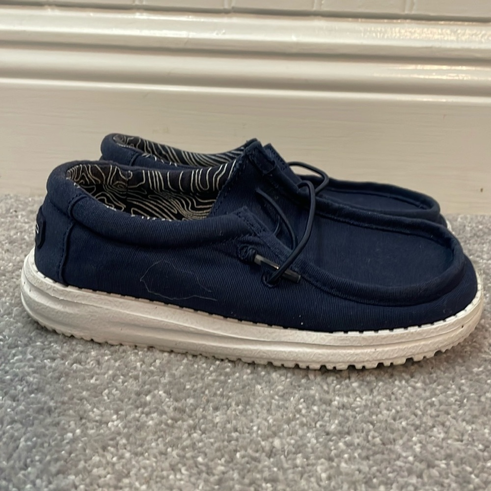 Hey dudes Wally toddler shoe size k10 navy color
